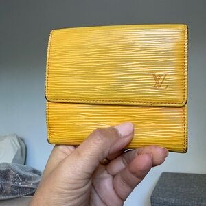 Louis Vuitton Yellow Epi Compact Wallet